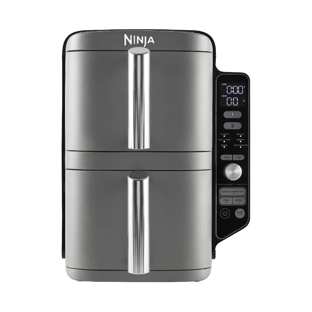 Ninja SL400UK Double Stack Xl 2-Drawer 9.5L Air Fryer – Grey