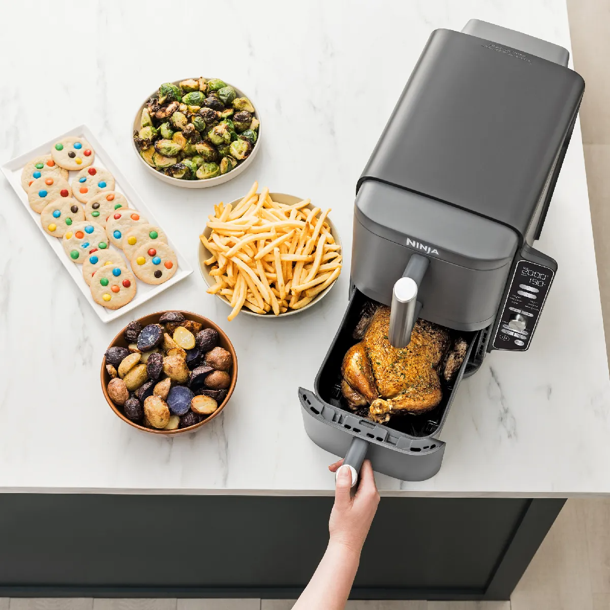 Ninja SL400UK Double Stack Xl 2-Drawer 9.5L Air Fryer – Grey