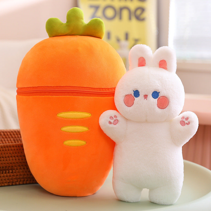 Strawberry and Carrot Plush Toy Pillows