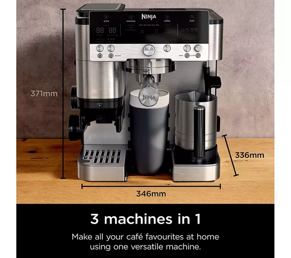 NINJA Luxe Cafe Premier Series ES601UK Coffee Machine - Silver & Black