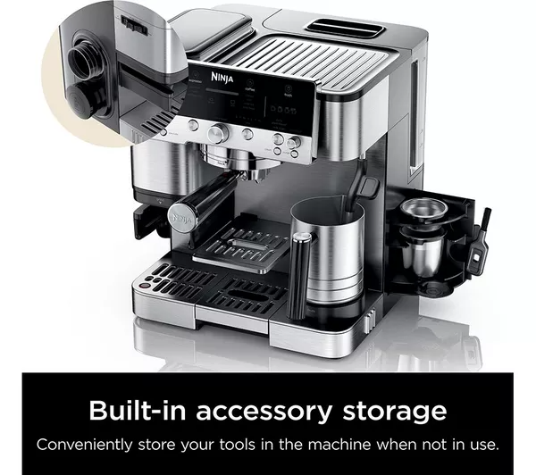 NINJA Luxe Cafe Premier Series ES601UK Coffee Machine - Silver & Black