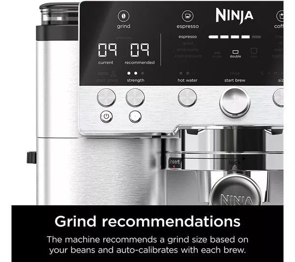 NINJA Luxe Cafe Premier Series ES601UK Coffee Machine - Silver & Black